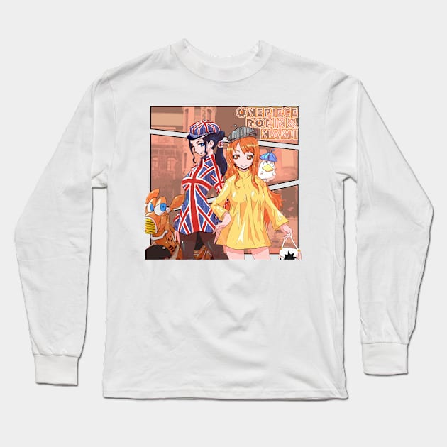 Robin Nami One Piece Chibi Long Sleeve T-Shirt by KDungUniversal